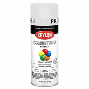 Krylon K05584007 COLORmaxx Primer Spray Paint for Indoor/Outdoor Use, White
