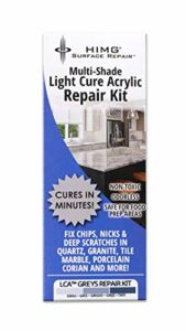 Grey Tones Light Cure Acrylic Repair Kit, for granite, quartz and corian.