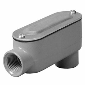 TayMac RLB100 Threaded LB Conduit Body, Die Cast Aluminum, Stamped Steel Cover, 1-Inch