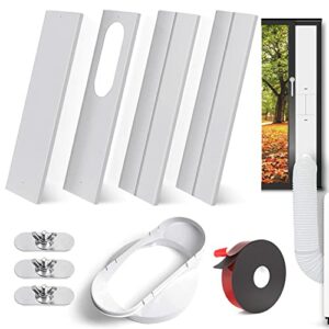 Portable Air conditioner Window Kit with 5”Coupler, Adjustable Vertical/Horizontal Sliding Window Kit Plate for AC Unit, AC Window Vent Kit, AC Window Seal Suitable for 5”/13 CM AC Exhaust Hos