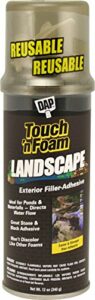 DAP 7565040440 40440 12 oz. Touch 'n Foam Landscape Exterior Filler Adhesive, Black, 12 Ounce