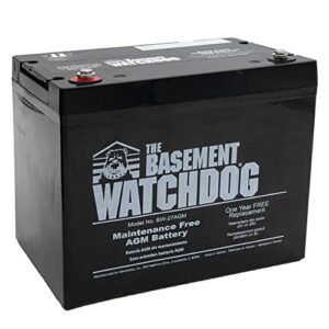 THE BASEMENT WATCHDOG Model BW-27AGM Maintenance Free (AGM) Sump Pump Battery