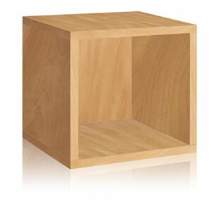 Way Basics Eco Stackable Storage Cube, Cubby Organizer (Tool-Free Assembly and Uniquely Crafted from Sustainable Non Toxic zBoard paperboard), Natural