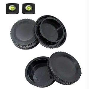 Front Body Cap and Rear Lens Cap Cover for Nikon D7500 D7200 D7100 D7000 D5600 D5300 D5200 D5100 D3500 D3400 D3300 D3200 D3100 D850 D810 D800 D750 D600 D90 D80 More Nikon F Mount DSLR and Lens