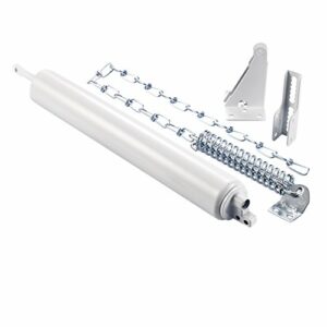 Ideal Security Pneumatic Lock for Screen Door with Chain, White (1.25-2 Inches)