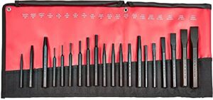 Mayhew Tools 61020 Pro Punch and Chisel Set, 20-Piece , Black
