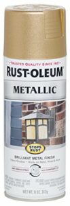 Rust-Oleum 286524 Stops Rust Metallic Spray Paint, 11 oz, Warm Gold