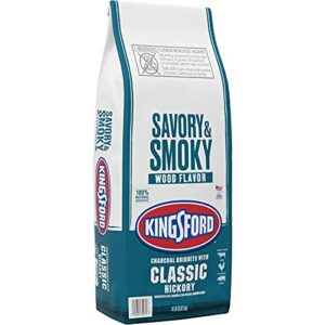 Kingsford 32079 Original Charcoal Briquettes with Hickory, 8 lb, Black
