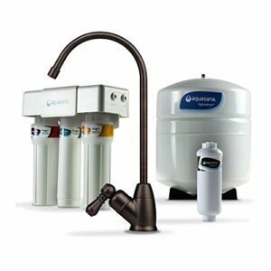 Aquasana Reverse Osmosis Under Sink Water Filter System - Filters 95% Of Fluoride - Kitchen Counter Faucet Filtration - Oil Rubbed Bronze - AQ-RO-3.62