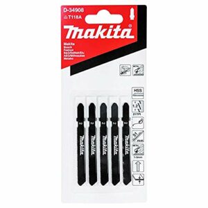 Makita 5 Piece - T Shank Metal Jigsaw Blades For Jig Saws - Fast & Straight Cuts For Metal & Aluminum - 2