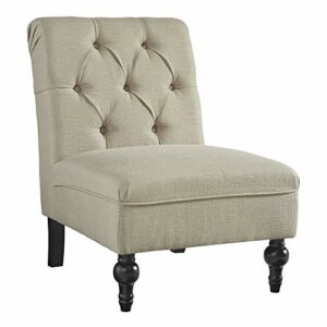 Signature Design by Ashley Degas Tufted Armless Accent Chair, Neutral Ivory