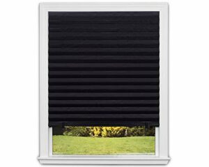Redi Shade No Tools Original Blackout Pleated Paper Shade Black, 36 in x 72 in, 6 Pack