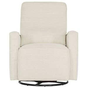 Evolur Holland Upholstered Plush Seating Glider Swivel, Rocker, Glider Chair for Nursery in Thunder, Modern Nursery Glider, Tool-Free Assembly, Easy to Clean, Environmentally Conscious Glider