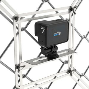 Action Camera Fence Mount Metal Camera Fence Mount for GoPro iPhone, Phones, to a Chain Link Fence for Recording Baseball/Softball (Mini)
