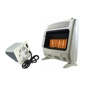 Mr. Heater Vent Free 30,000 BTU Radiant Natural Gas Heater Bundle with Fan Blower (2 Items)
