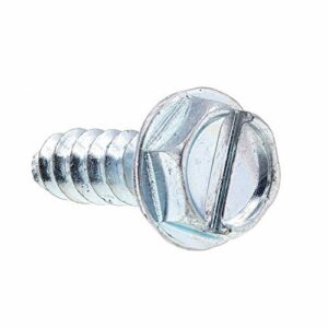 Prime-Line 9025058 Sheet Metal Screws, Self-Tapping, Hex Washer Head, Slotted Drive, #7 X 1/2 in, Zinc Plated Steel, (50-pack)