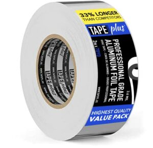 Professional Grade Aluminum Foil Tape - 2 Inch by 210 Feet (70 Yards) 3.6 Mil - High Temperature - Perfect for HVAC, Sealing & Patching Hot & Cold Air Ducts, Metal Repair, More!