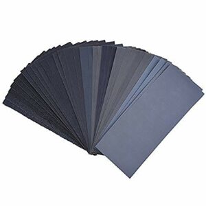 120 To 3000 Assorted Grit Sandpaper for Wood Furniture Finishing, Metal Sanding and Automotive Polishing, Dry or Wet Sanding, 9 x 3.6 Inch, 36-Sheet