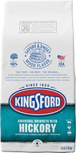 Kingsford Original Charcoal Briquettes with Hickory, BBQ Charcoal for Grilling - 16 Pounds