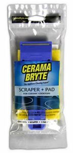 Cerama Bryte Scraper & Pad Combo Cooktop Tool, Blue