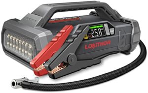 LOKITHOR JA300 Jump Starter with Air Compressor, 1500Amp 12V Car Battery Booster for Up to 7L Gas or 4.5L Diesel, 150 PSI Tire Inflator with Digital Screen, 24 Months Ultra-Long Standby