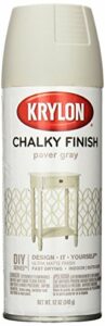 Krylon K04105000 Chalky Finish Spray Paint, Paver Gray, 12 Ounce