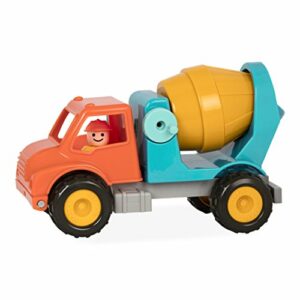 Battat - Cement Mixer Truck with Working Movable Parts and Driver - Toy Trucks for Toddlers 18m+