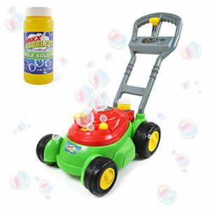 Sunny Days Entertainment Bubble-N-Go Deluxe Toy Bubble Lawn Mower with 4 oz Bubble Solution | No Batteries Required | Amazon Exclusive - Maxx Bubbles