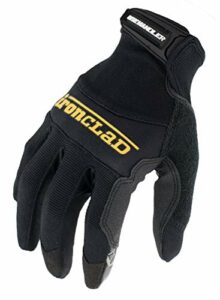 Ironclad Box Handler Work Gloves BHG, Extreme Grip, Performance Fit, Durable, Machine Washable, (1 Pair), Large - BHG-04-L, Black