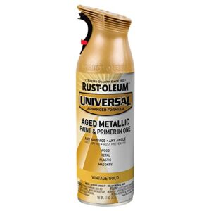 Rust-Oleum 342918 Universal All Surface Spray Paint, 11 oz, Aged Metallic Vintage Gold