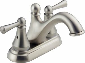 Delta Faucet Haywood Centerset Bathroom Faucet Brushed Nickel, Bathroom Sink Faucet, Drain Assembly, Stainless 25999LF-SS