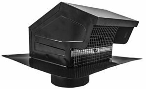 Builder's Best 084635 Galvanized Steel Roof Vent Cap with Removable Screen & Damper, 4