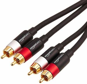 Amazon Basics 2-Male to 2-Male RCA Audio Stereo Subwoofer Cable - 15 Feet