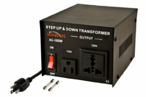 Simran AC-500 110 to 220 Voltage Power Converter Step up Down Transformer, 500 Watt, Black