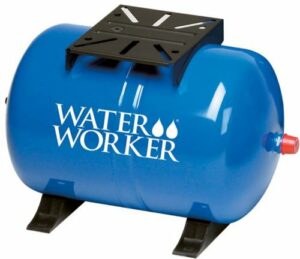 WaterWorker HT-14HB Water Worker Horizontal Pre-Charged Well Tank, 14 Gal, 1 in Mnpt, 100 Psi, Steel, Blue