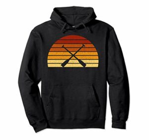 Vintage Sunset Rowing Gift For Rowers Pullover Hoodie
