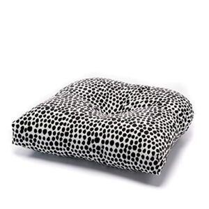 TerraSol Standard Single U Outdoor Chair Cushion, Black/White