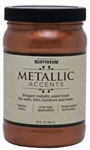 Rust-Oleum 253536 Metallic Accents Paint, Quart, Copper Penny