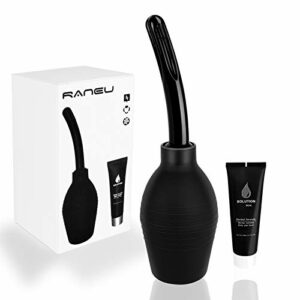 RANEU Enema Bulb Kit with Lube Anal Douche Superior Materials Douche for Men Women Made of Comfortable Material