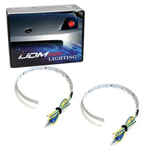 iJDMTOY Brilliant Red 15-SMD High Power LED Demon Eye Halo Ring Kit Compatible With Car Motorcycle Headlight Projectors or Aftermarket 2.5 2.8 3.0 Inch Retrofit Projector Lens