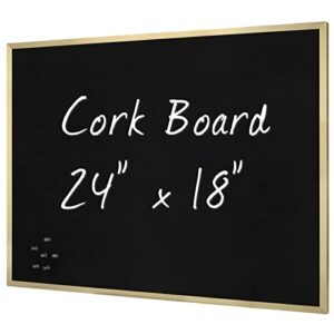 INNOVART Black Cork Bulletin Board 24