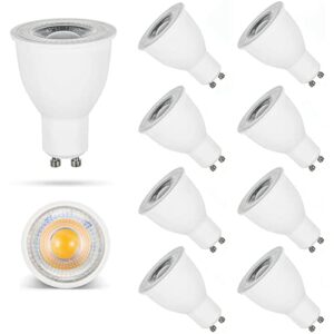 10W MR16 (GU10 Base) LED Light Bulbs, Equivalent 100W, 1000 Lumens, 6000K Daylight White for Track Lights, Recessed Lights, AC100-265V, 38° Beam Angle, Non-Dimmable, GU10 Base, 8-Pack