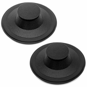 (2 Pack) Exact Replacement for InSinkErator STP-PL/STPPL Black Rubber Sink Stopper for Garbage Disposal – Compatible with Standard 3-1/2
