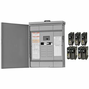 Square D - HOM1224M125PRBVP Homeline 125 Amp 12-Space 24-Circuit Outdoor Main Breaker Load Center - Value Pack (Plug-on Neutral Ready),
