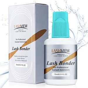 LASHVIEW Lash Bonder for Eyelash Extension,Lash Sealant,Glue Accelerator,Super Bonder Longer Retention,Low Irritation, Water Oil Proof,Increase Lash Retention by up to 30% (15ml)