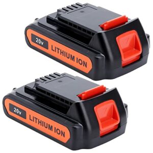 Lasica 2Pack 3.0Ah 20V MAX LBXR20 Replacement for Black and Decker Weed Eater 20V Battery LB2X4020 LBXR2020-OPE LBXR20-OPE2 LBXR20B-2 LB2X3020-OPE LBXR20BT and 20 Volt Max Outdoor Cordless Power Tools