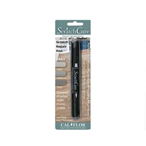 CalFlor PE49401CF ScratchCure 3 Shade Double Tipped Repair Pen for Use on Wood, Laminate, Flooring & Furniture, Gray