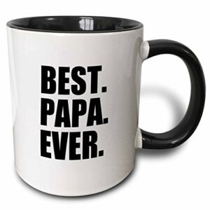 3dRose Best Papa Ever Mug, 1 Count (Pack of 1), Black