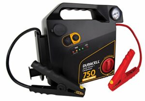 Duracell Portable Emergency Car Jump Starter Box with Compressor and USB Power Bank, 750 Peak Amps CAR JUMPER