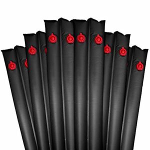 Robelle 3811-BLK-06 Deluxe 16g. Double-Chamber 10-Foot Black Winter Water Tube For Swimming Pool Covers, 6-Pack